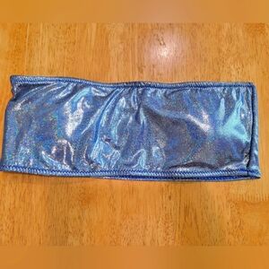 NWOT Sunny Co disco blue bikini top